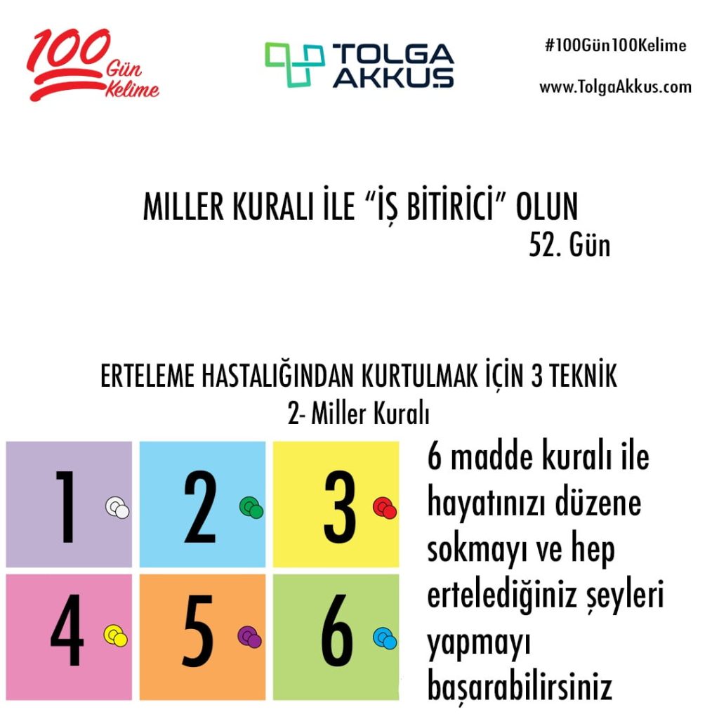 Miller Kuralı İle “İş Bitirici” Olun (52. Gün)